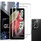 für Samsung Galaxy S21 Plus Panzerglas Schutzfolie [2+1 Pack] [Kameraschutzfolie], [9H Härte] [Blasenfreie] 3D Full HD Coverage Fingerabdruck entsperren Displayschutzfolie für S21+