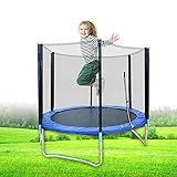 Trampolin Outdoor Kindertrampolin,Abdeckung Trampolin Winter,Komplettset mit Sicherheitsnetz Regenabdeckung,Gartentrampolin Kindertrampolin mit Sicherheitsnetz und Randabdeckung