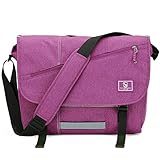 OIWAS Umhängetasche Damen Groß Violett Arbeitstasche Umhängetaschen Schultertasche Herren Tasche Kuriertasche Laptoptasche für 15 Zoll Laptop Uni Schule Büro R