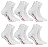 Rainbow Socks - Jungen Mädchen Sneaker Bunte Baumwolle Sport Socken - 6 Paar - Weiß - Größen 30-35