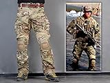 Menschen Militär Paintball Kriegsspiel Hose Kampf Gen3 Taktisch Hose und Kniepolster (L (34))