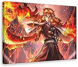 Leinwanddruck 60x90cm Ungerahmt Anime Demon Slayer Kunst Poster Bild Leinwand Wand Poster Drucke Innen für Heimk