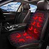 Punvot Auto Sitzheizung, Beheizbare Kissen Autositz Heizung Auflage Heizauflagen Auto Sitzbezüge Beheitzbares Sitzkissen 12V Beheizbare Autositzauflage mit Temperatur Kontrolleu für PKW LKW Wohnmob