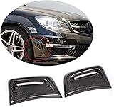 LIUJIN Frontstoßstange Lufteinlass Fit Für Mercedes Benz C-Klasse W204 C63 Amg Limousine 2012-2014 Cf Kohlefaser-Luft-Kotflügel-Abdeckung Außen-Seitenschaufel-Spoiler-Schutz Sp