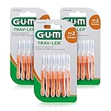 GUM TRAV-LER Interdentalbürsten / Für eine gründliche Reinigung aller Zahnzwischenräume / 3x 6 Stück (0,9 mm)