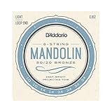 D'Addario EJ62 D`Addario Saiten Satz für Mandoline (80/20 Bronze, Light, 10-34)