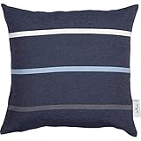 TOM TAILOR Deko Kissen Tape • Kissenbezug 38x38 blau • Deko Wohnzimmer • ohne Füllung • waschbare Zierkissenhü