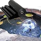 QLIGHA Fischteichfolie, Hochleistungs-Gummi-Teichfolie, Schwarze Teichfolie für Koi-Teiche, Garten-Landschaftsbau-Pools Brunnen-undurchlässige Membran (10S - 0.1MM)