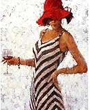 XCDMSM DIY Handgemalt Ölgemälde Kits,Modeschönheit,Malen Nach Zahlen Erwachsene Anfänger Kinder,40 * 50 cm Ohne R