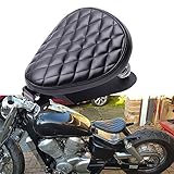Motorrad Leder Solo Sitz, Motorrad Sitz Mit Frühling Grundplatte für Bobber Sportster XL1200 883 48 Dyna S