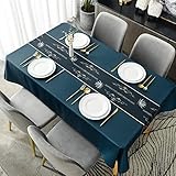 JIALIANG fleckenabweisende und bügelfreie Tischdecke - Tischtuch mit Lotuseffekt - Tischwäsche in Leinenoptik - Größe und Farbe wählbar,140x140