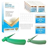 2er Skin Tag Removal Fibrom Entfernen Schnell Kit, IOMOY 2021 Aktualisierung Schmerzfrei Stielwarzen Entfernungsgerät mit 36pcs Repair Patches, Sicher für die meisten Körperteile (2 mm bis 8 mm)