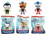 Octonauts GBG01 Glow in Dark Octo Suits 3-teilige Spielzeug-Actionfigur - Captain Barnacles, Kwazi &