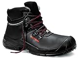 ELTEN Renzo Mid ESD S3 Herren Sicherheitsschuhe, Arbeitsschuhe, Sicherheitsschnürstiefel, Zertifiziert nach EN ISO 20345 : S3, Stahlkappe (Schwarz), EU 44