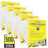 blaash® Card Sleeves | 500 Premium - Hüllen | Transparente Kartenhüllen für alle gängigen Spiel- und Sammelkarten wie Pokémon, YuGiOh, MTG, Match Attax| Standard Penny Soft Sleeves | 67 x 94