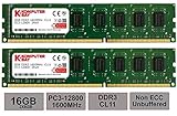 Komputerbay 16GB (2x 8GB) DDR3 PC3-12800 1600MHz DIMM 240-Pin RAM Desktop Speicher 11-11-11-28 XMP b