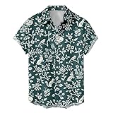 WinDinner Herren Neu Sommer Vintage T-Shirt Freizeithemd Freizeit Hemd Kurzarm Slim Reise Hawaiihemd für Männer Ethnische Casual Bluse Beach T Shirts Button-Down-S