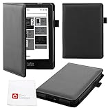 DURAGADGET Deluxe Kobo Glo HD Custom eReader Case – Sleek magnetisch 'Book' Kunstleder Custom Schutzhülle/Cover in schwarz für neue 2015 Kobo Glo HD, Kobo Glo, Kobo Touch 2.0 & Kobo n613-kbo-b eReader GLO E