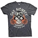 Gas Monkey Garage Skull Männer T-Shirt dunkelgrau meliert 3XL