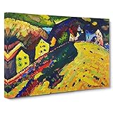 Big Box Art Houses at Murnau by Wassily Kandinsky Leinwandbild, gerahmt, 76 x 50 cm, Gelb, Grün, B