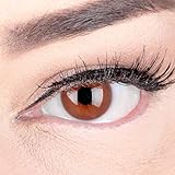 Braune Premium Kontaktlinsen 'Jasmine Choco' Farbige Linsen Ohne Stärke Braun + Behälter von Glamlens, weiche 3-Monatslinsen im 2er Pack