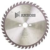 AMBOSS Werkzeuge - Hochwertiges Hartmetall Tischkreissägeblatt für Holz - Wechselzahn (80 Zähne) - Ø 254 mm x 2,8 mm x 30 mm - Geeignet für Tisch- & Formatkreissägen von Bosch, Metabo & Schepp