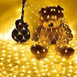 LED Lichternetz Lichtervorhang,LED Lichternetz Lichterkette,LED Lichternetz,Led Lichternetz Warmweiß,LED Weihnachten Partydekoration,Lichterkette Weihnachten Party (3x3M)