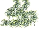 2 Stück Künstliche Eukalyptus Girlande, Künstliche Pflanzen Eukalyptus Deko Girlande, Kunststoff Kunstpflanze Eukalyptus Girlande Hängende Rebe für Haus Küche Garten H