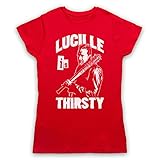 Walking Dead Negan Lucille is Thirsty Damen T-Shirt, Rot, S