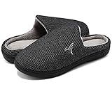 Herren Hausschuhe Damen Haus Weichem Plüsch Memory Foam Winter Indoor Schlafzimmer Warme Baumwolle Schuhe Anti-Slip weiß grau 46/47
