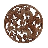 Gaodpz Form Home Holzschnitzerei Aufkleber Unlackiert Holz Geschnitzte Möbel Bett Applique Wandschrank Dekor Handwerk Holz Chinesischen Stil (Farbe : 40cm)