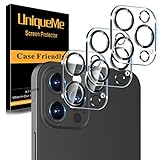 [3 Stück] UniqueMe Kameraschutz Kompatibel mit iPhone 12 Pro Max（6.7 Zoll）Panzerglas Kamera, [Anti- Kratzer], [Bläschenfrei],[Einfache Installation]-Schw
