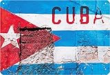 Geschenkeparadies 24 Blechschild 20x30cm Cuba Fahne Graffiti G