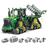 Technik Traktor Bausteine, 2.4Ghz RC Traktor Modell Bauset, Konstruktionsspielzeug, Kompatibel mit Lego Technic（1706 Teile） dynamic,56 * 41 * 23