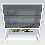 1PLUS Fliegengitter Plissee für Dachfenster Insektenschutz Dachfensterplissee in weiß in verschiedenen Größen und Varianten (114 cm breit, UNO-Plissee)