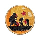 Dragonball Z Patch - Einfach anzubringende Anime Manga Patches - Stickerei Iron on Dragon Ball Z Tactical Patch mit Goku, Master Roshi und Krillin - Perfekt für Jacke, Rucksack, Hoodie, H