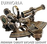 EUPHORIA NAUTISCHER BRONZEFARBENER SEXTANT AUS MASSIVEM MESSING, ASTROLAB, NAVIGATIONSHILFE