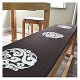 Sitzkissen Chinesische Leinenbank Schaukelstuhlkissen, rutschfeste Stickerei Stuhlpolster Mit Gummiband Faltbar Waschbar Sofa Sitzkissen Tragbares Sitzpolster 2/3 Personen Sitzkissen Sonnenlieg