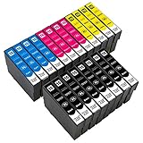 ESMOnline kompatible Druckerpatronen als Ersatz für Epson 16 16XL (Schwarz, Cyan, Magenta, Gelb; 20er Set) für Workforce WF-2760DWF 2750DWF 2660DWF 2650DWF 2630WF 2540WF 2530WF 2520NF 2510WF 2010W