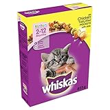 Whiskas Junior Trockenfutter für Kätzchen (2-12 Monate) mit Huhn, 1er Pack (1 x 825 g)