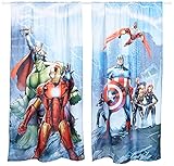 AG Design Avengers Marvel Kinderzimmer Gardine/Vorhang, Stoff, Mehrfarbig, 0. 1 x 180 x 160 cm, 2