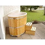 Achleitner Holzwaren Sauna Tauchbecken aus Lärchenholz mit Kunststoffeinsatz außen beschichtet 740