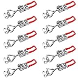 10 Stk Spannverschluss,Hebel Verschluss,Kistenverschluss,Türriegel,Haltekapazität Türriegel Eckbefestigung, Klein Kniehebelspanner Latch Button Toggle Latch für Kisten Schrank Tü
