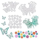3 Stück Metall Schmetterling Schablonen DIY 3D Schmetterling Schablonen Scrapbooking Sammelalbum Deko Stanzschablone Mini-Blütenblätter Schmetterling Deko Stanzschab