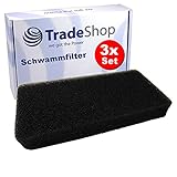 3x Schwammfilter/Schaumstoff-Filter/Schaumfilter für Gorenje D7462 D7565 L D8666N D7465 A++ D9565N Wäschetrockner Wärmepumpentrock