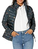 Amazon Essentials Damen Lightweight Water-resistant Packable Puffer Jacket Steppjacke,mehrfarbig(Marineblau mit Blumenmuster.),M