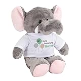 Striefchen® Kuscheltier Elefant mit Namen auf dem bedrucktem T-Shirt Motiv Gute Besserung