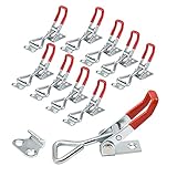 Spannverschluss, Klein Kniehebelspanner Verstellbar,10 PCs Metall Spannverschluss GH-4001 Bordwandverschluss, Klein Zyklonabscheider Verstellbar, Halten Kapazität Latch Button Toggle Latch 100kg