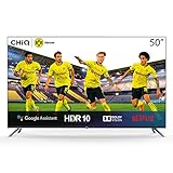 CHiQ Randloser Android UHD LED Fernseher 50 Zoll TV 4k Randlos Smart TV 126 cm Bilddiagonale (Version 2020, Ultra HD, Prime Video und Chromecast)