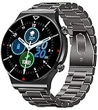 Smartwatch Telefonieren Bluetooth Anruf Lautsprecher Android IOS Groß Bildschirm Fitness Tracker Herren Uhren Damen Blutdruckmessgerät Uhr Kalorienzähler Armb